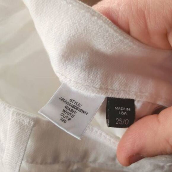 Veronica Beard White Kate High Rise Skinny Jeans w/ Snap Button Size 24 / 00 - Picture 4 of 5